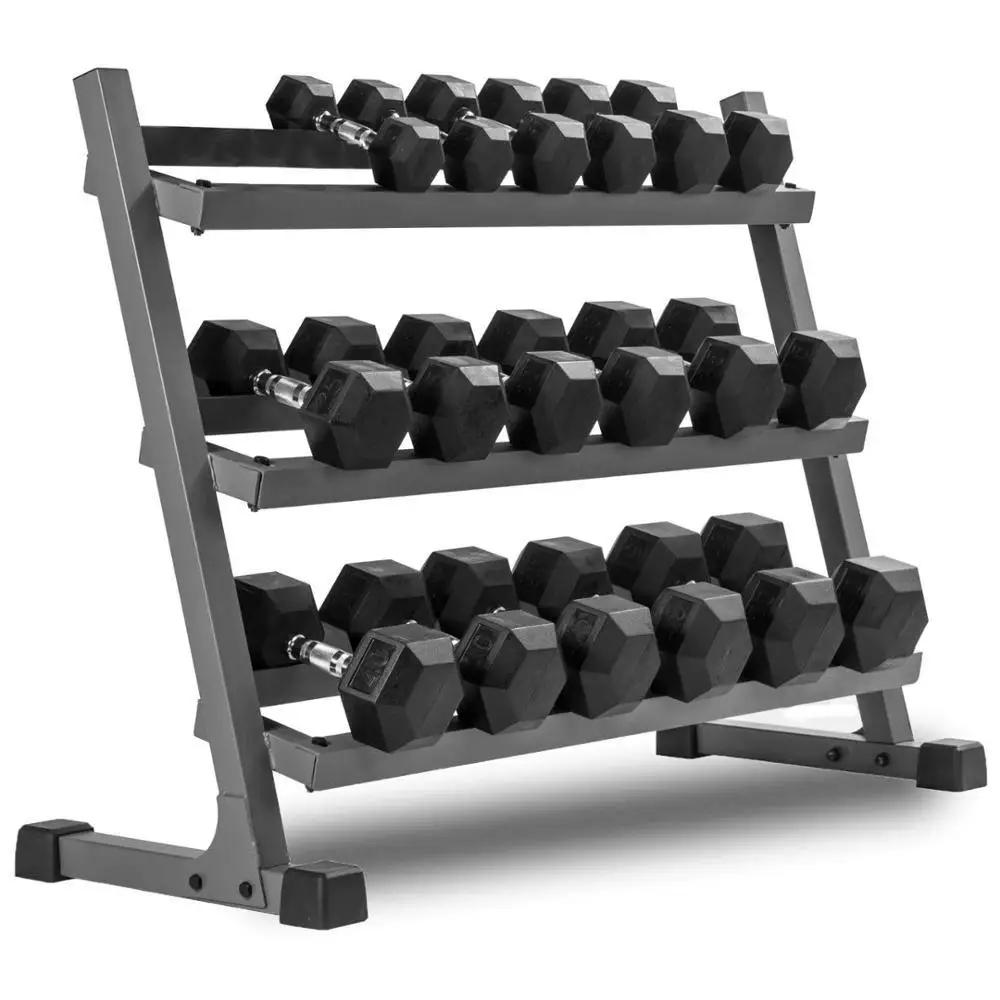 Hex Dumbbell Set - Yeni Ürün Toptan Kauçuk Kaplı Düz