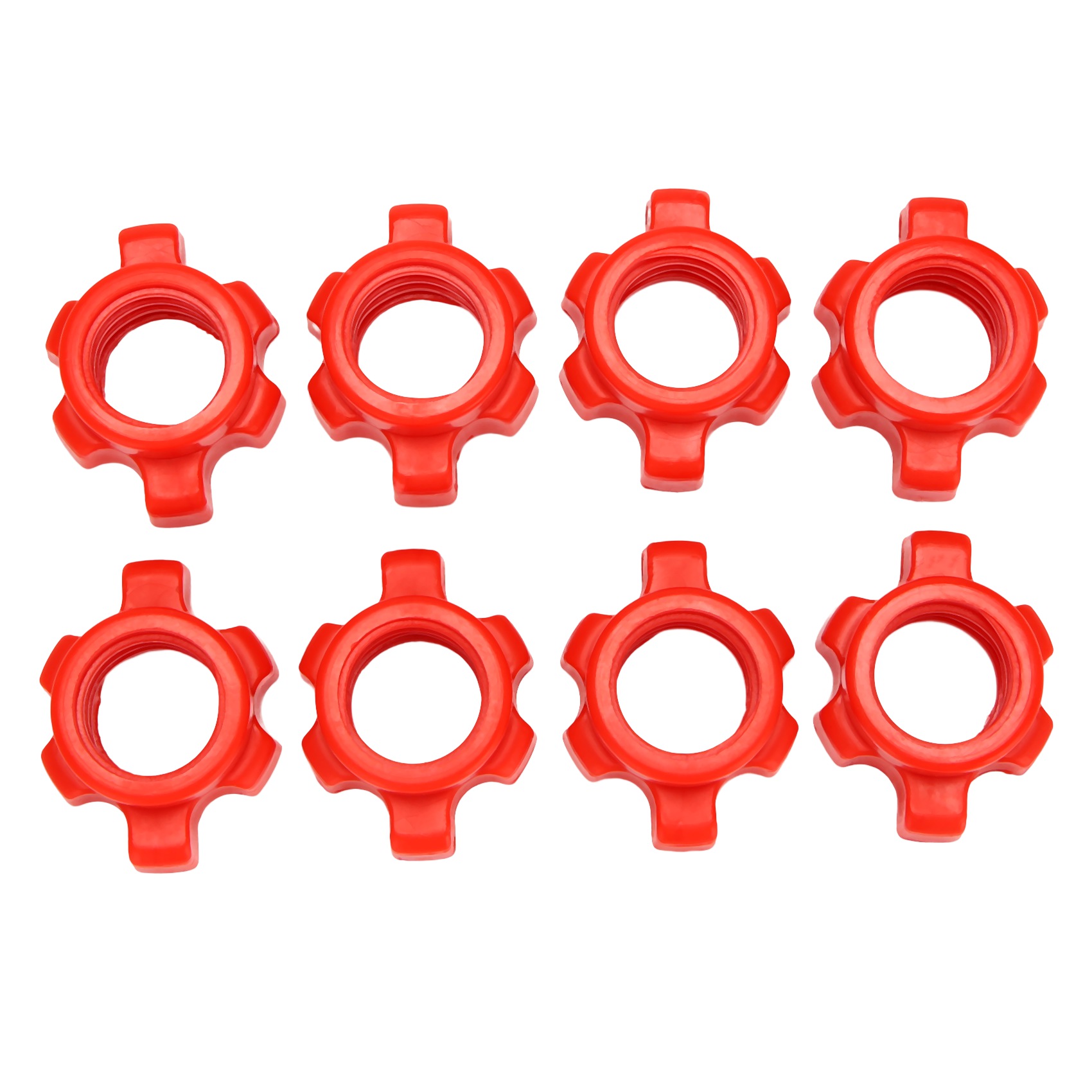 Hex Dumbbell Set - 8 adet dambıl somunu, dambıl çubuk