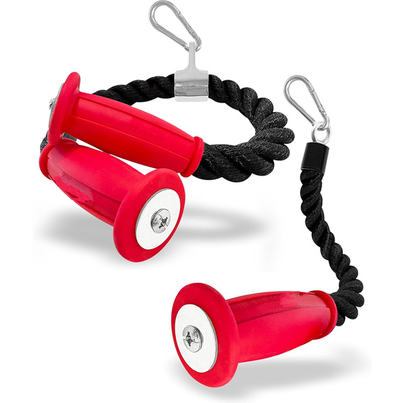 Home Gym Ideas - Ergonomik Tricep Halatlar Kaymaz Kablo Eki