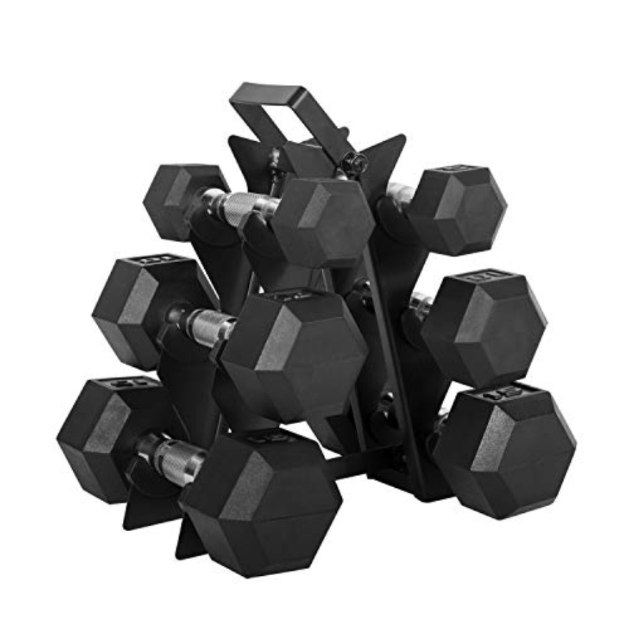 Hex Dumbbell Set - Kaplamalı Altıgen Dambıl Seti 32, 46