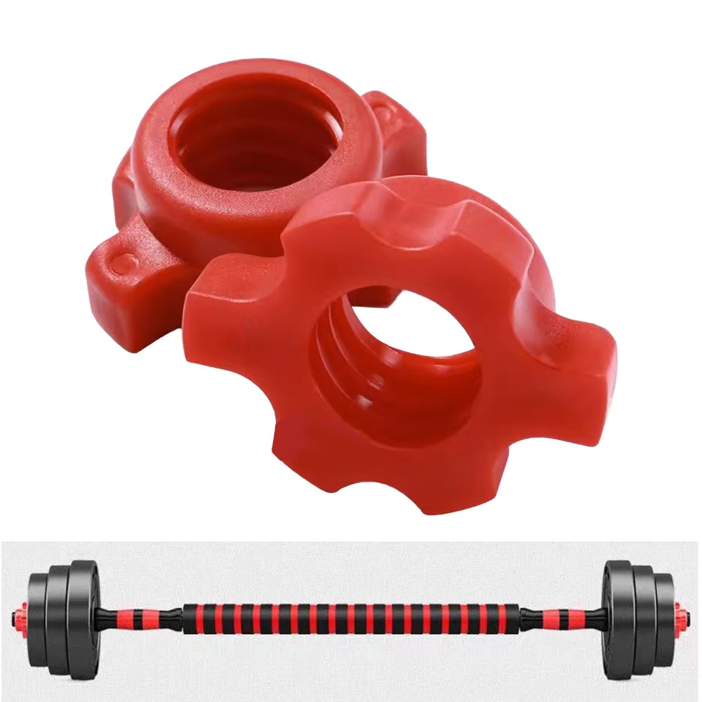 Hex Dumbbell Set - 4 adet Kırmızı Halter Somunu Kolay
