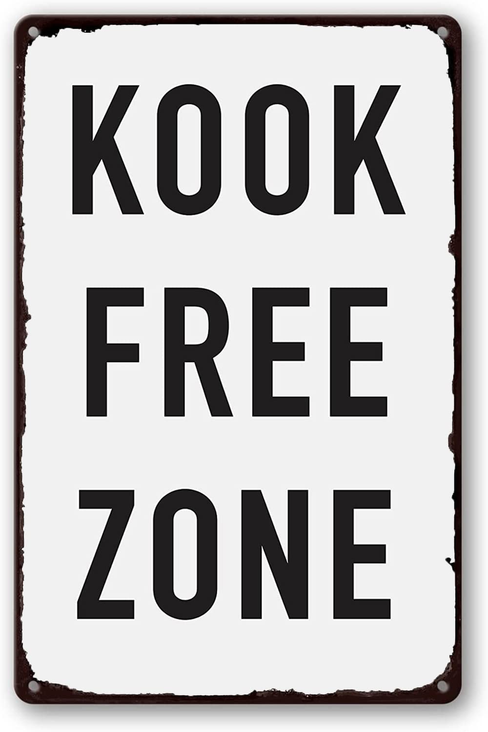 Home Zone Gym - Kook Free Zone Teneke Levha Vintage