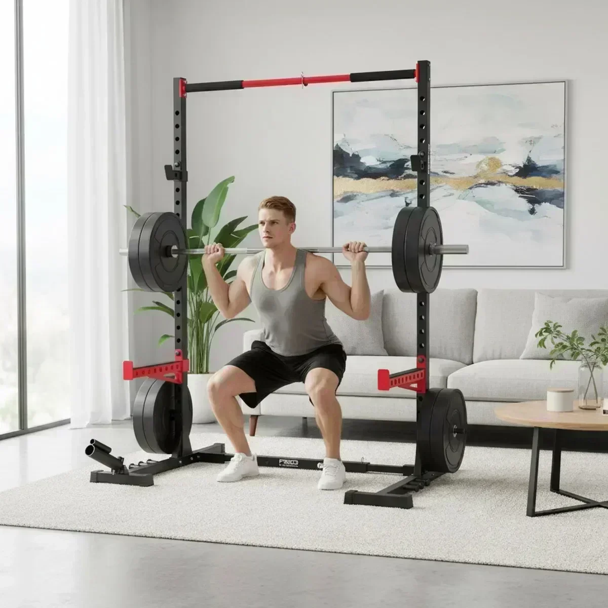 Home Gym Pull Up - Ayarlanabilir Ev Tipi Squat Sehpası, Çekme