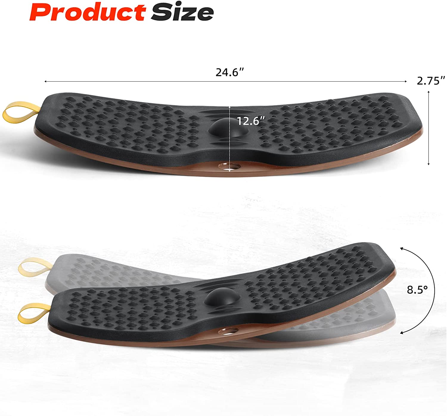Wobble Board Balance - Yorgunluk Önleyici Çubuklu Ahşap Denge Tahtası