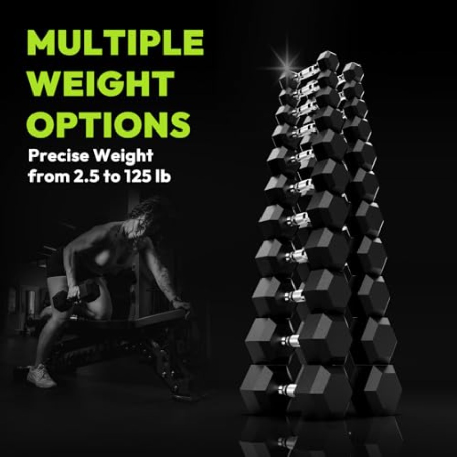 Hex Dambıl Seti 45-480 lb Kauç - Hex Dumbbell Set incelemesi ve fiyatı