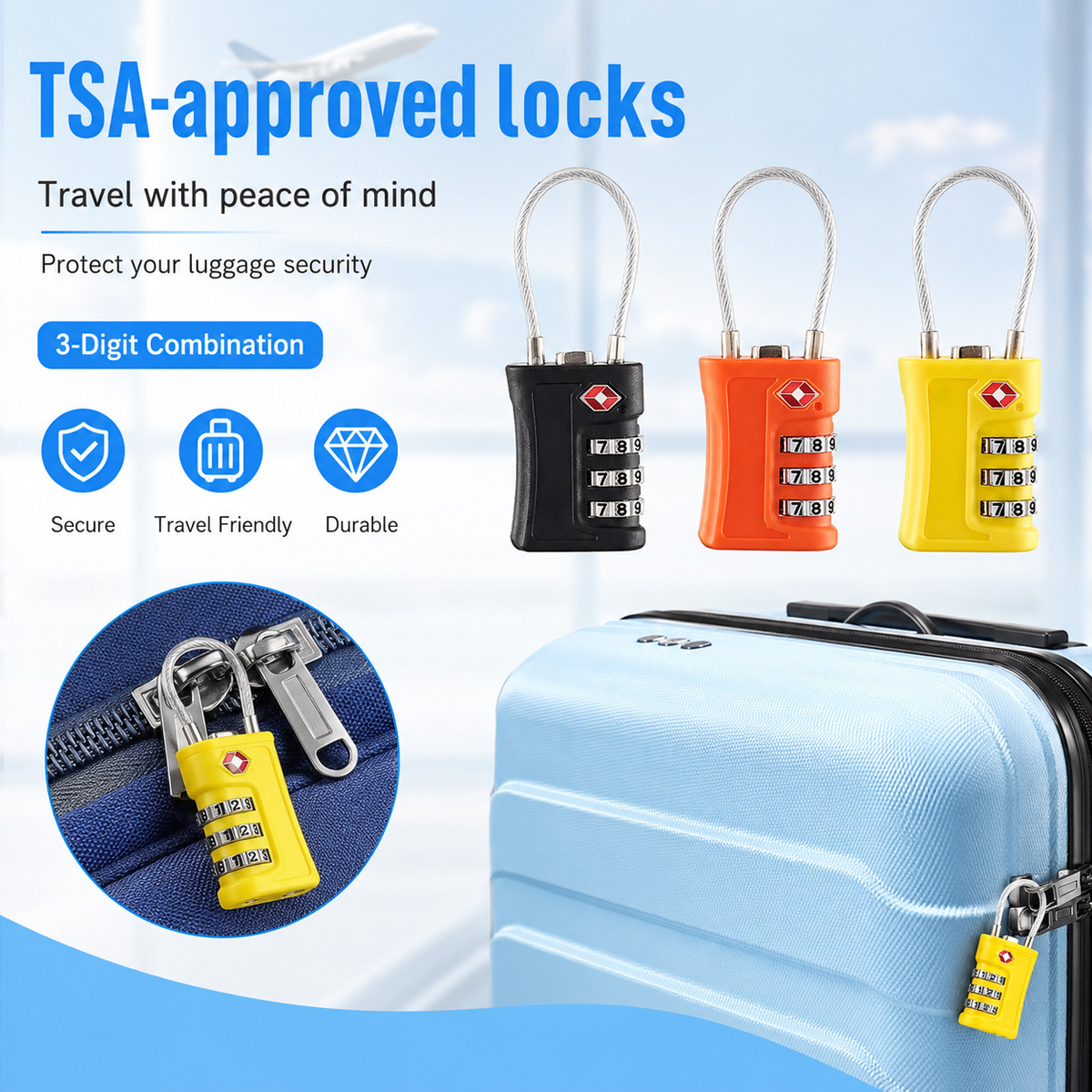 TSA Onaylı Bagaj Kilidi 3 Hane - Home Gym Ideas incelemesi ve fiyatı
