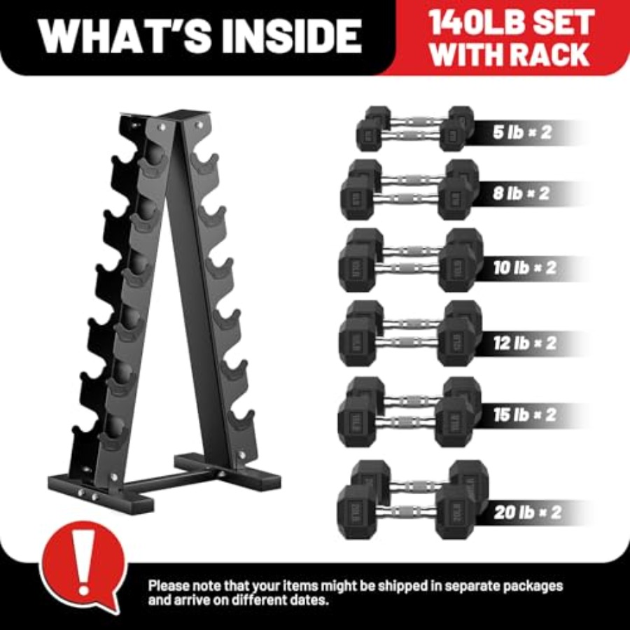 Kauçuk Kaplı Altıgen Dambıl Se - Hex Dumbbell Set incelemesi ve fiyatı