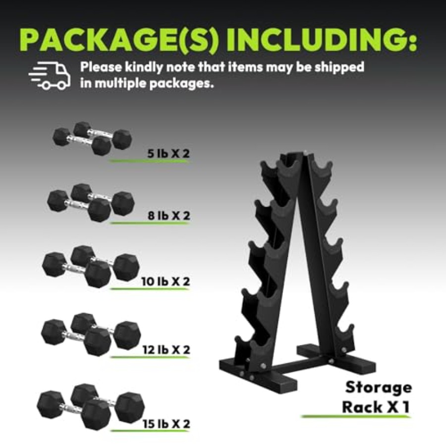 Kauçuk Kaplı Altıgen Dambıl Se - Hex Dumbbell Set incelemesi ve fiyatı